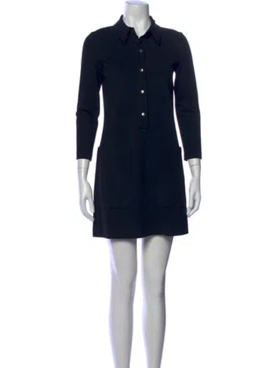 Pre-owned Theory Mini Dress In Blue