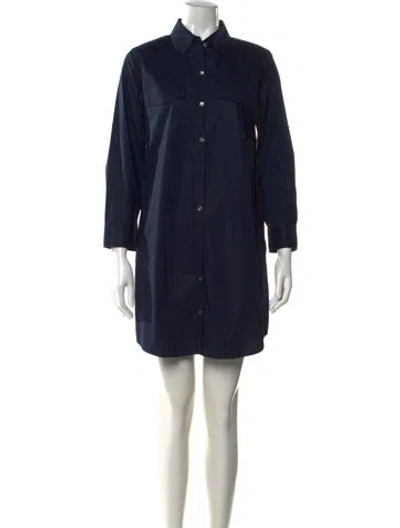 Pre-owned Theory Mini Dress In Blue