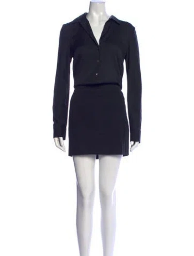 Pre-owned Theory Mini Dress In Blue