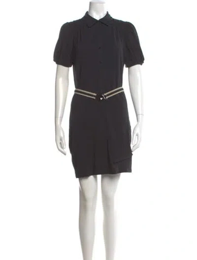 Pre-owned Theory Mini Dress In Gray