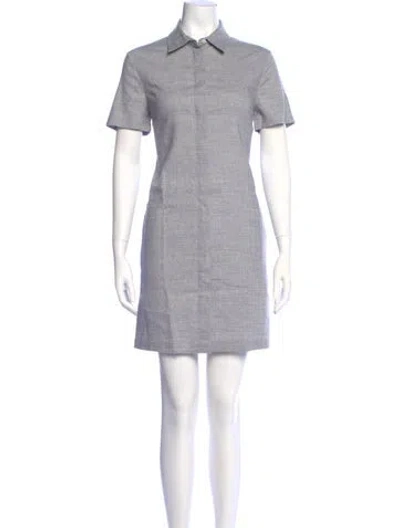 Pre-owned Theory Mini Dress In Gray