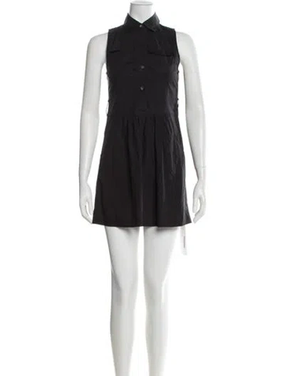 Pre-owned Theory Mini Dress In Gray