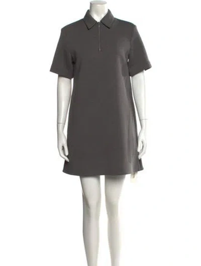 Pre-owned Theory Mini Dress In Gray