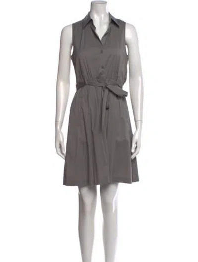 Pre-owned Theory Mini Dress In Gray