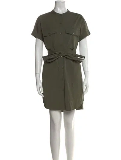 Pre-owned Theory Mini Dress In Green