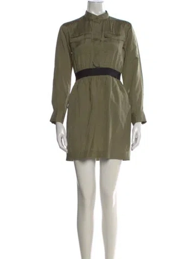 Pre-owned Theory Mini Dress In Green
