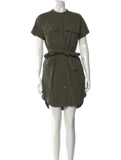 Pre-owned Theory Mini Dress In Green