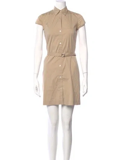 Pre-owned Theory Mini Dress In Neutral