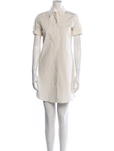 Pre-owned Theory Mini Dress In Neutral