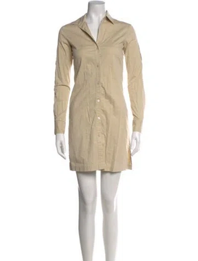 Pre-owned Theory Mini Dress In Neutral