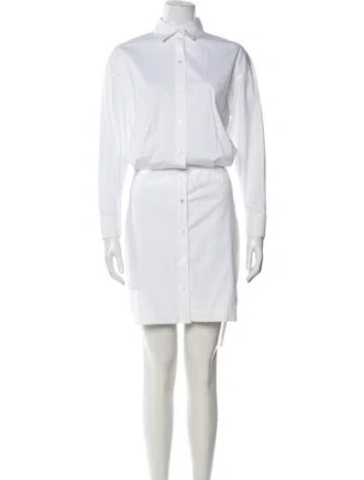 Pre-owned Theory Mini Dress In Neutral