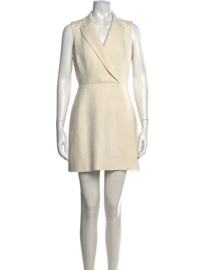 Pre-owned Theory Mini Dress In Neutral