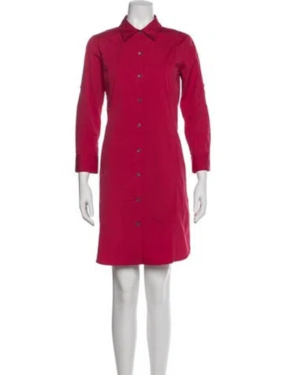 Pre-owned Theory Mini Dress In Red