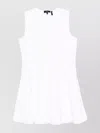 Theory Mini Dress With Crew Neck And Flared Skirt In White