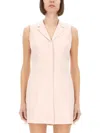 Theory Mini Dress With Spear Lapels In Pink