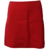 Theory Mini Pencil Skirt In Red Wool In Red