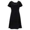Theory Mini Short Sleeve Dress In Black Triacetate In Black