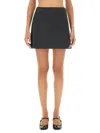 Theory Wool-blend Tweed High-waisted Mini Skirt In Black