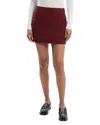 Theory High-waist Mini Skirt In Cordovan