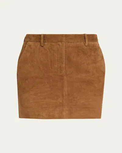 THEORY MINI SUEDE TROUSER SKIRT