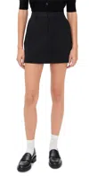 Theory Mini Trouser Skirt Black In Black