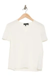 Theory Minimal Silk V-neck T-shirt In Ivory