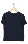 Theory Minimal Silk V-neck T-shirt In Nocturnal