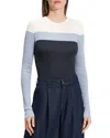 Theory Silk Mirzi Color Blocked Top