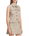 Theory Mixed Tweed Military Mini Dress