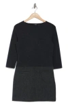 Theory Mixed Media Sheath Minidress In Charcoal Melange - A08