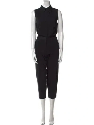 Pre-owned Theory Mock Neck Jumpsuit In Black