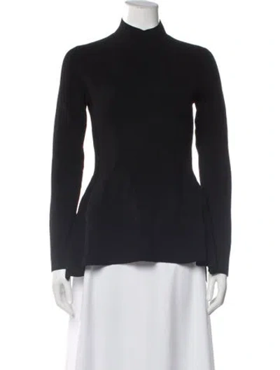 Pre-owned Theory Mock Neck Mini Dress In Black