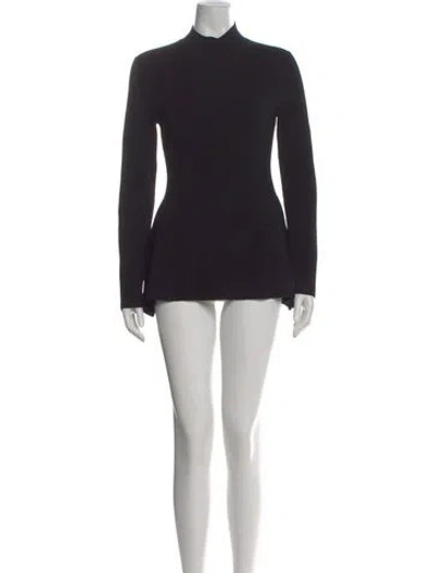 Pre-owned Theory Mock Neck Mini Dress In Black