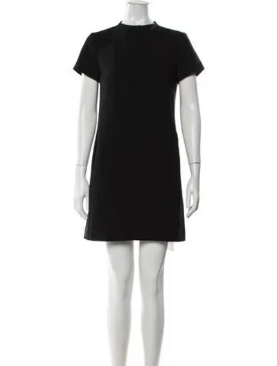 Pre-owned Theory Mock Neck Mini Dress In Blue