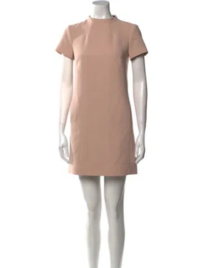 Pre-owned Theory Mock Neck Mini Dress In Neutral