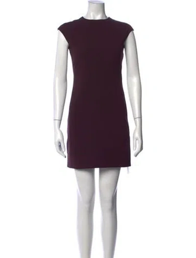 Pre-owned Theory Mock Neck Mini Dress In Purple