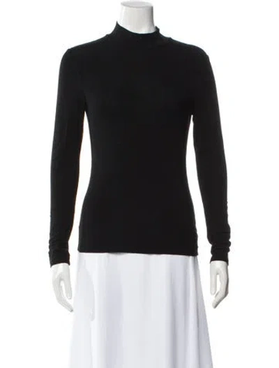 Pre-owned Theory Mock Neck Sweater In Black