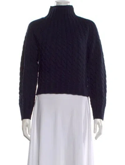 Pre-owned Theory Mock Neck Sweater In Black