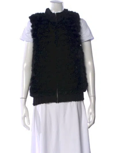 Pre-owned Theory Mock Neck Sweater In Black