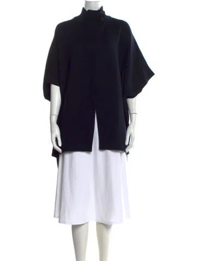Pre-owned Theory Mock Neck Sweater In Black