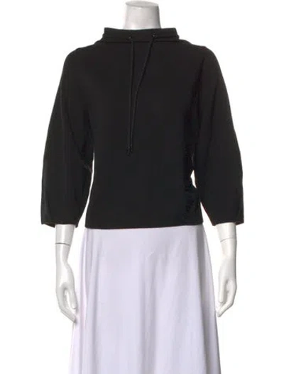 Pre-owned Theory Mock Neck Sweater In Black