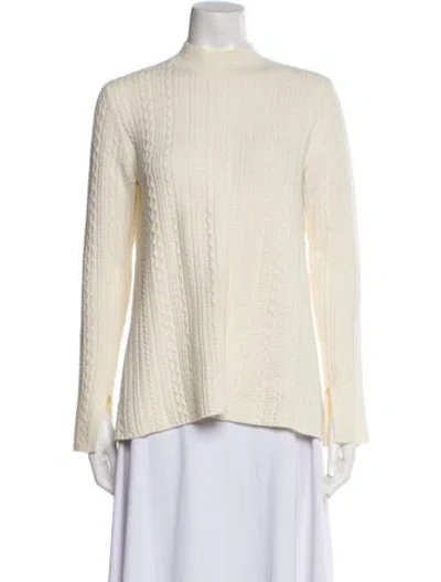 Pre-owned Theory Mock Neck Sweater In Blue