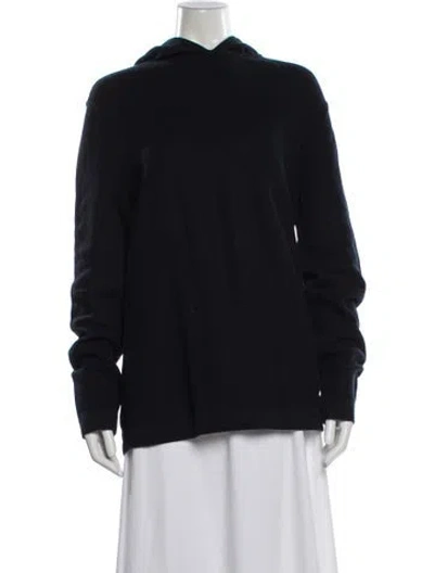 Pre-owned Theory Mock Neck Sweater In Blue