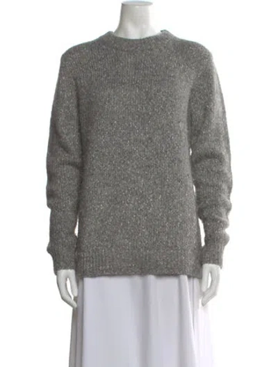 Pre-owned Theory Mock Neck Sweater In Gray