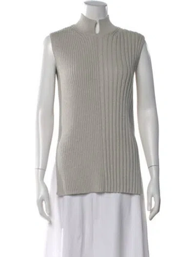 Pre-owned Theory Mock Neck Sweater In Gray