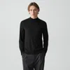 Theory Mock Neck Sweater In Regal Wool In Black