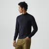 Theory Mock Neck Sweater In Regal Wool In Blue