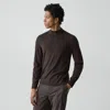 Theory Mock Neck Sweater In Regal Wool In Brown
