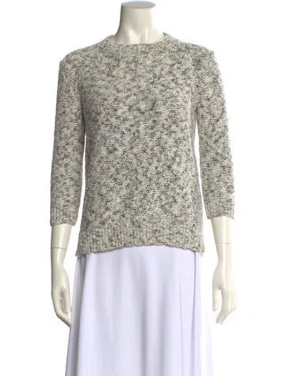 Pre-owned Theory Mock Neck Sweater In Neutral