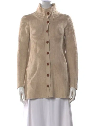 Pre-owned Theory Mock Neck Sweater In Neutral